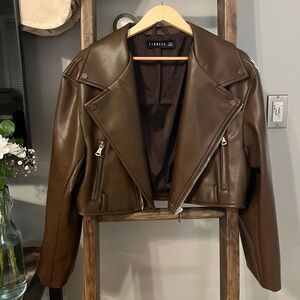 Lioness Brown Leather Jacket